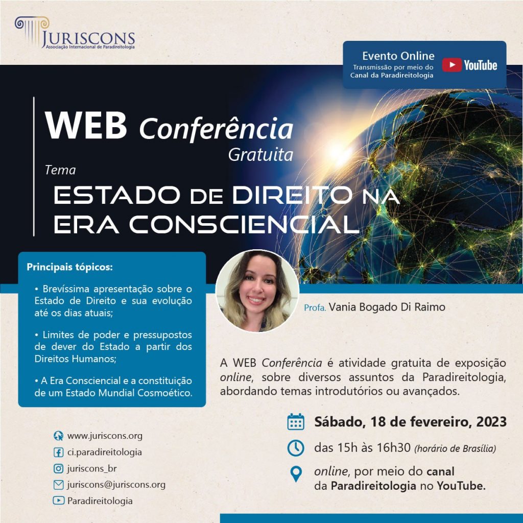Cartaz WebConference Estado de Direito na Era Consciencial