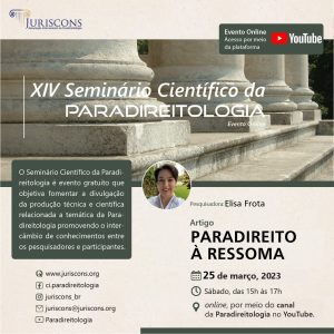 Cartaz XIV Seminário Científico da Paradireitologia